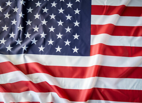 American flag on 4th July independes celebration