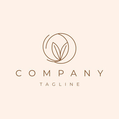 Nature leaf icon logo design vector template