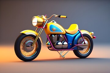 Obraz na płótnie Canvas a toy bike, a 3D render, environmental art generative ai