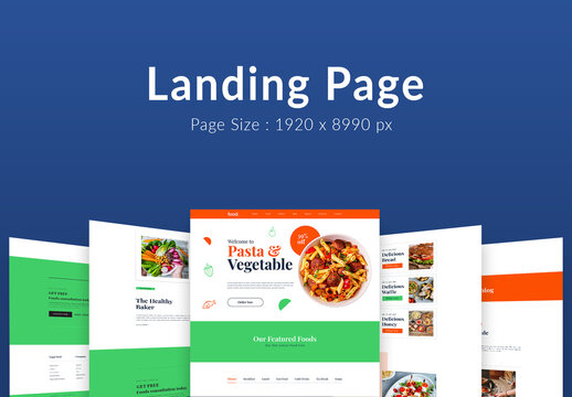 Food Landing Page Website Home Page Design Layout