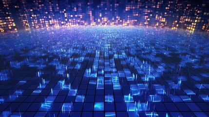 Big data technology futuristic background generative AI