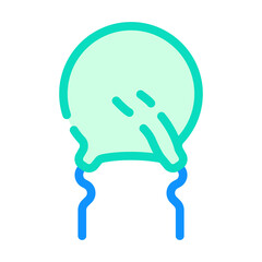 varistor electronic component color icon vector. varistor electronic component sign. isolated symbol illustration
