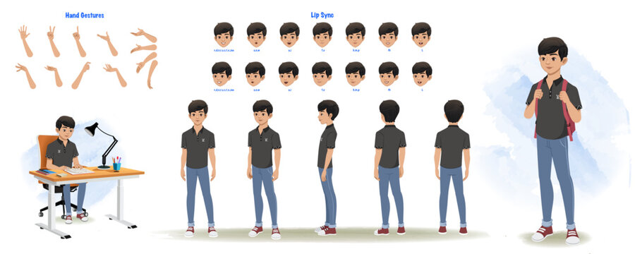 Boost your animations with detailed character model sheets. Includes business man and woman sheets with lips sync, hand gestures, and turnarounds. Enhance your storytelling effortlessly.