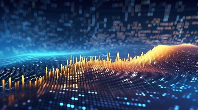 Big data technology futuristic background generative AI