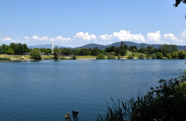 Flückinger See in Freiburg im Frühling