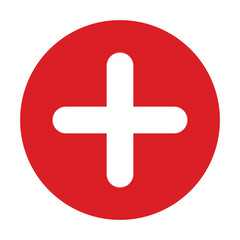 plus icon red isolated | first aid icon | health sign