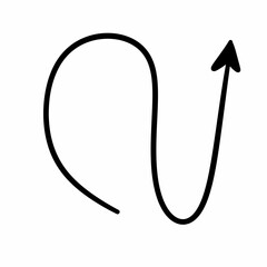 hand drawn doodle arrow icon