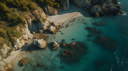 Greek coastline created with generative AI