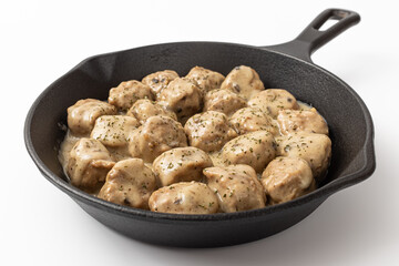 Köttbullar on a white background