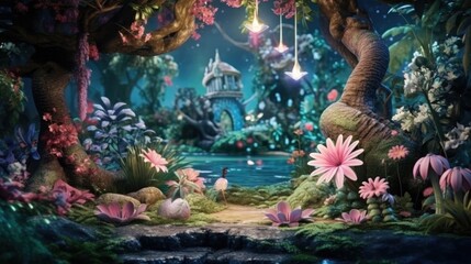 Fototapeta premium Captivating Christmas: Embracing the Spirit of the Season with Generative AI Decorations and Festive Architecture