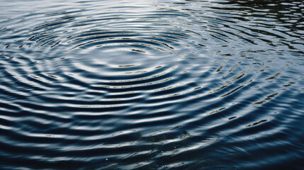 raindrops fall into a puddle of water. Generative AI