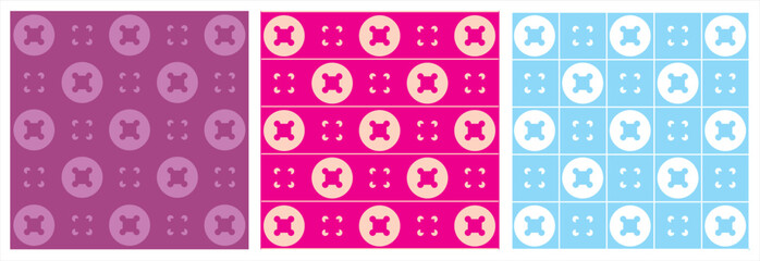 Vector collection of seamless geometric pattern designs