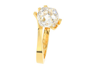 Jewelry on transparent background. 3d rendering - illustration