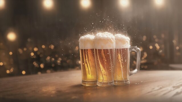 Beer Icon In Vector. Isolated Glass. Created With Tools. Generative AI