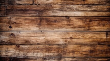 Fototapeta na wymiar Rustic Beauty: Aged Wooden Board with Textured Brown Grain, Creating a Timeless and Natural Backdrop of Old-world Charm with Generative AI.