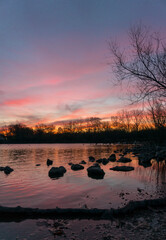 Sunrise over the lake