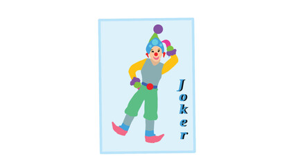 Joker clown playing cards