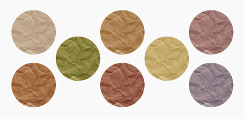 Set of multicolored paper texture. Vector background