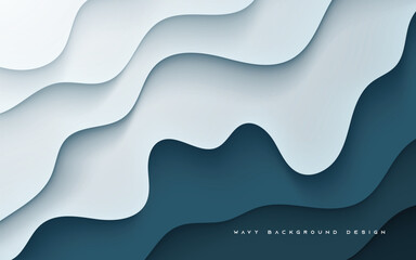 Abstract wavy background dark blue element color