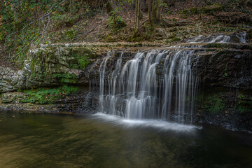 magnificent autumn waterfall