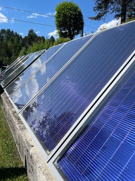 Solarzellen im Garten