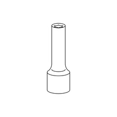 モノクロのイラスト_ディープソケット