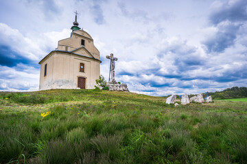 Holy cross baroque little chapel on the hill Siva Brada