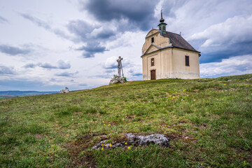 Holy cross baroque little chapel on the hill Siva Brada