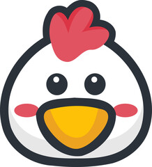 Naklejka premium cartoon chicken