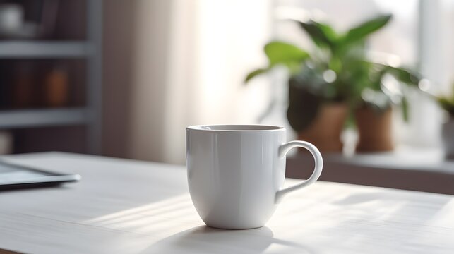 Une tasse de caf&eacute; pos&eacute;e sur une table