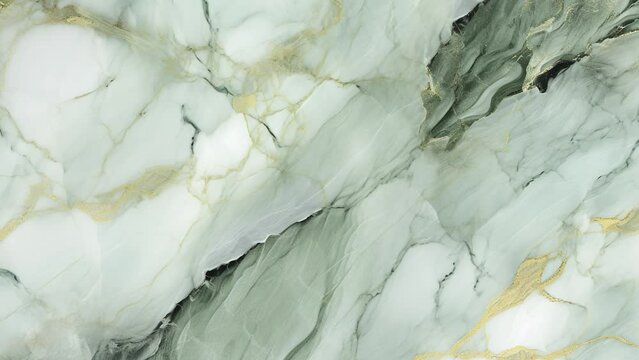 Luxury Green Marble stone background texture. Slow panoramic camera motion, macro with deep focus (blur). High detailed 4K video.  Pattern texture surface panning background. 