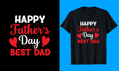 Happy Father Day  Best Dad T-Shirt Design
