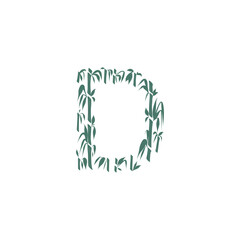 Obraz premium Flower Alphabet of the English language - letter -