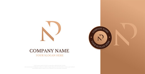Initial ND Logo Design Vector 