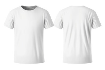 White t-shirt isolated on white background. Mockup for design, Generative AI