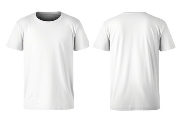 White t-shirt isolated on white background. Mockup for design, Generative AI