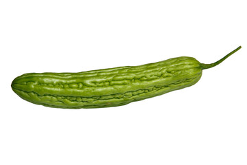 healthy Bitter gourd vegetables isolated on transparent background. PNG transparency