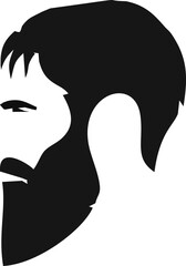 Vector illustration Men Hair Model and Beard isolated on white background