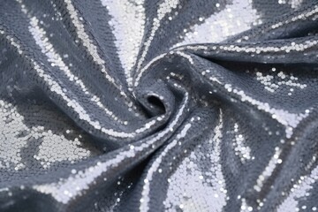 fabric decorated with silver sequins background