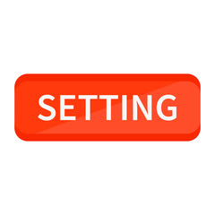 Setting Button In Orange Color And Rectangle Shape
