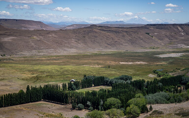 beautiful scenery of a valley in southern argentina