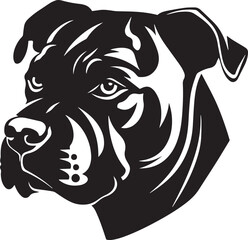 American Pitbull dog face isolated on a white background, Vector, Illustration, SVG	