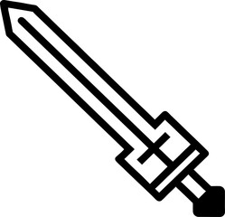 vector illustration of sword cartoon