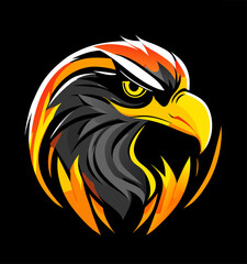 vector illustration of eagle cartoon