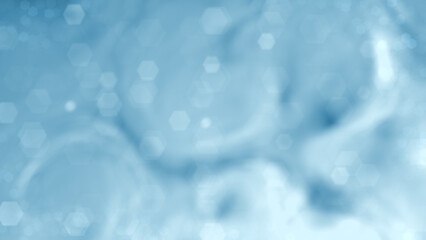 light blue silver displaced gentle objects with bokeh bg - abstract 3D rendering