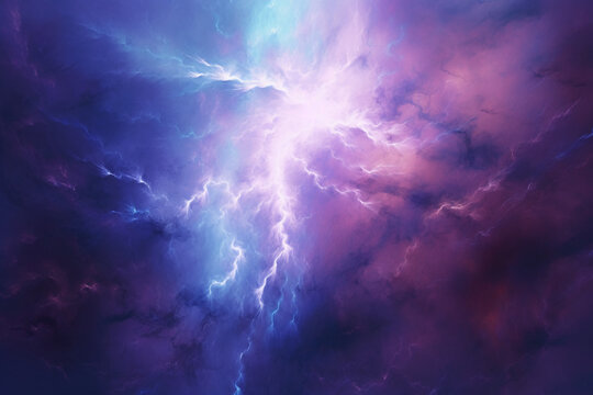 Abstract gradient art style, an electrifying lightning storm with an intense mood. AI generative