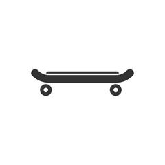 Skateboard icon isolated on white background. Extreme sport. Sport vector sign