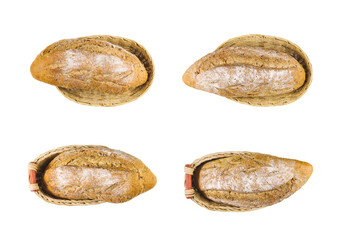 Multigrain bread. Multigrain loaf. Fresh fragrant bread Isolated on PNG transparent background. Collection of baked bread
