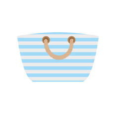 Striped summer beach bag isolated, summer accessories