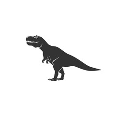 Tyrannosaurs Rex or T-Rex icon, Dinosaurs prehistoric creature. Flat vector sign